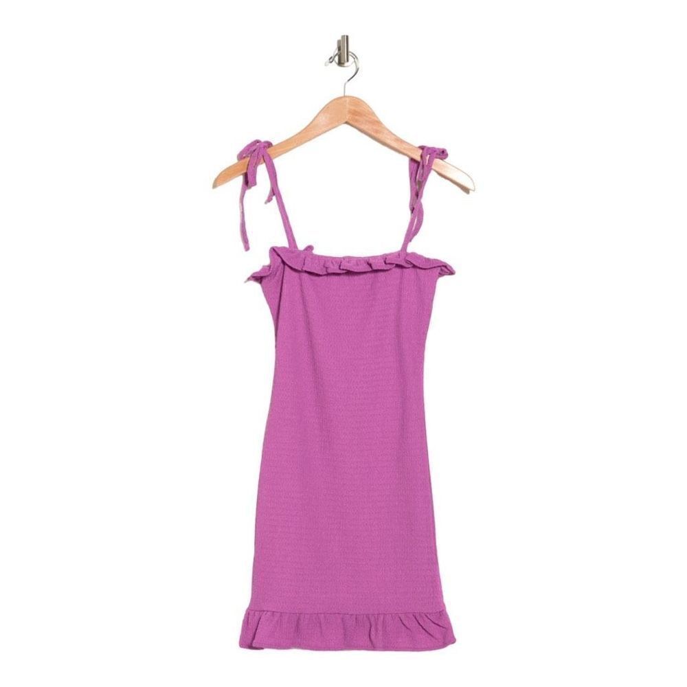 Bebe smocked mini dress in lilac color size M NWT - Picture 2 of 4